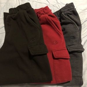 3 pairs of Starter cargo sweat pants